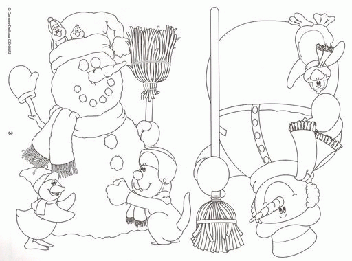 Bałwany kolorowanki